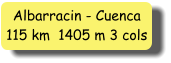 Albarracin - Cuenca 115 km  1405 m 3 cols