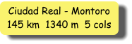 Ciudad Real - Montoro 145 km  1340 m  5 cols
