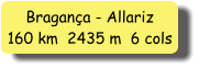 Bragança - Allariz 160 km  2435 m  6 cols