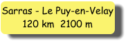 Sarras - Le Puy-en-Velay 120 km  2100 m