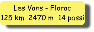 Les Vans - Florac 125 km  2470 m  14 passi