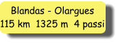 Blandas - Olargues 115 km  1325 m  4 passi