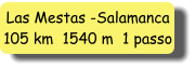 Las Mestas -Salamanca 105 km  1540 m  1 passo